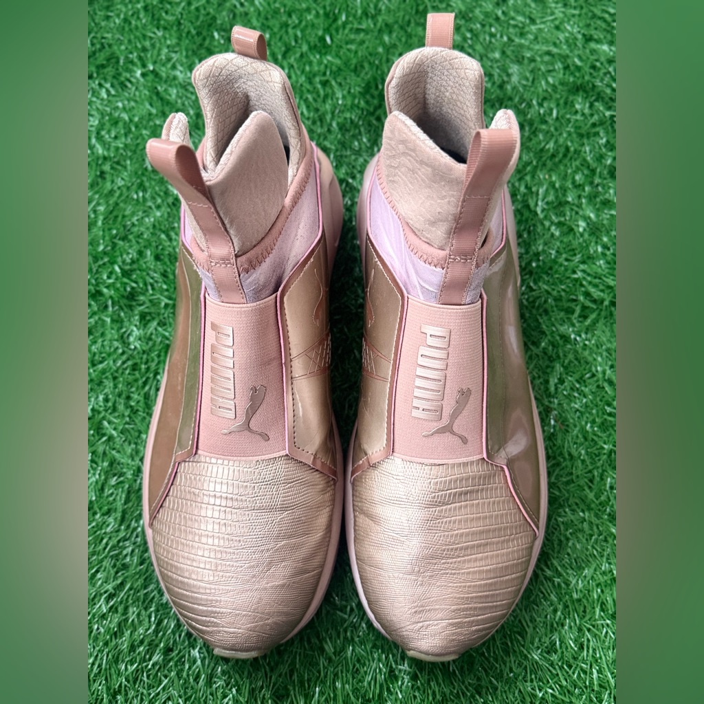 Puma Fierce Metallic Trainer Rose Gold Womens Athletic Shoes 189865-02 Size 10
